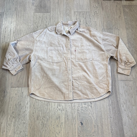 Levi's Tops - Levi's Women’s Beige Corduroy Shirt Size XL